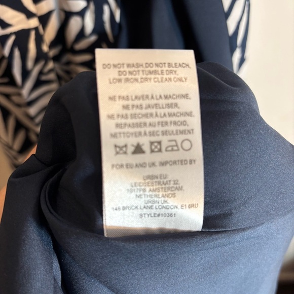 HUTCH Sz S Wrap Dress with Tie Bow Patterned High Low Ruffle Sleeves Lined Flowy - Picture 6 of 10